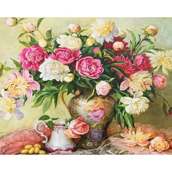 Sevoren 비즈십자수 3D 보석 십자수 패브릭 유형, 20x30cm, ZD49-PJ 유럽식 병중화