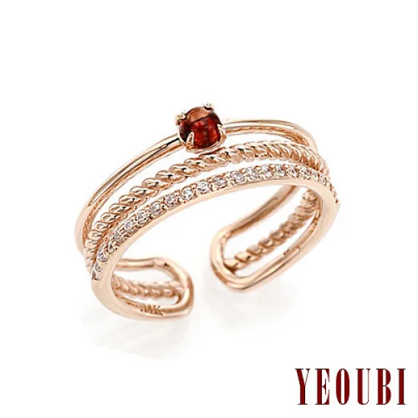 여우비 여우비 YEOUBI 18K 천연가넷트리플반지Ring YBJR5182 15843951204