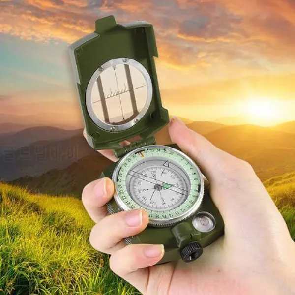 다기능 밀리터리 알루미늄 합금 나침반 맵 Measurer 거리 계산기 Great 등산