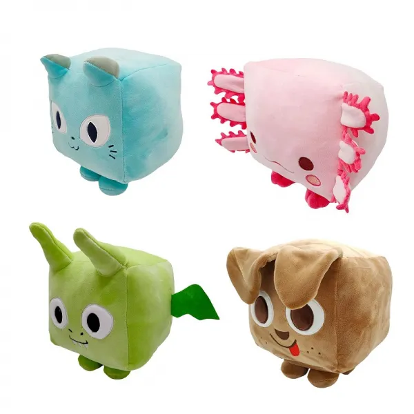 애완 동물 시뮬레이터 x 광장 고양이 봉제 베개 베개 인형Pet Simulator x Square Cat Plush Pillow Pillow Doll, brown
