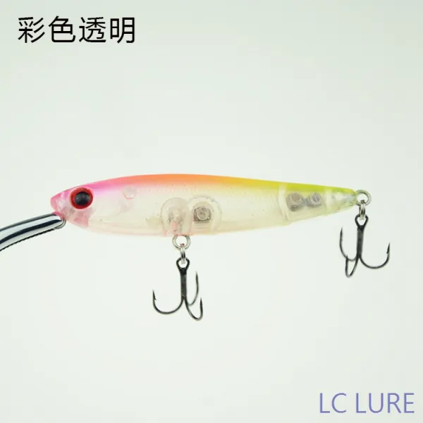 무생채 루어 낚시 가짜 물고기 미끼 LC로아미물연필부수55F미니글씨개수면계말입경밥31g, 컬러 투명