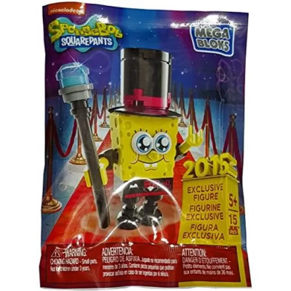 물 독점의 메가 BLOKS 보글 보글 스폰지 밥 스폰지 아웃 2015 미니피규어 999999362006, One Color