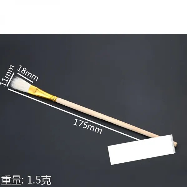 맞 춤 형 양털 평 두 화필 워 터 파 우 더 를 그 리 는 수채 화필 워 터 분필 울 화필 브러시 연모 10 개 포장 Y 2 호 / 10 개