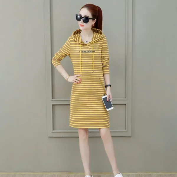 엘림패션 여성 겨울 후드 원피스