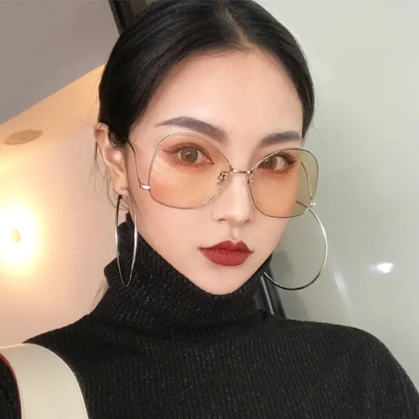 비에스플래닝 복고안경 보이핏 볼륨 클래식 엄버색 여성 트렌드 큰 얼굴 슬림핏 여름 소녀 틱톡