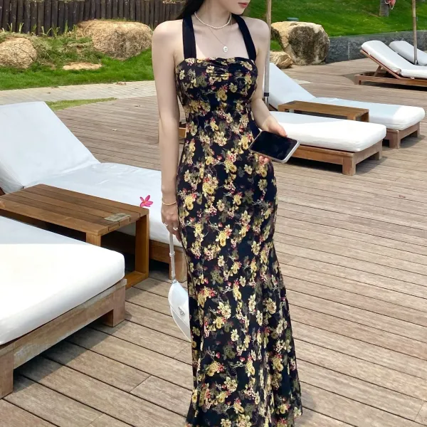 인간 사월 하늘꽃 원피스