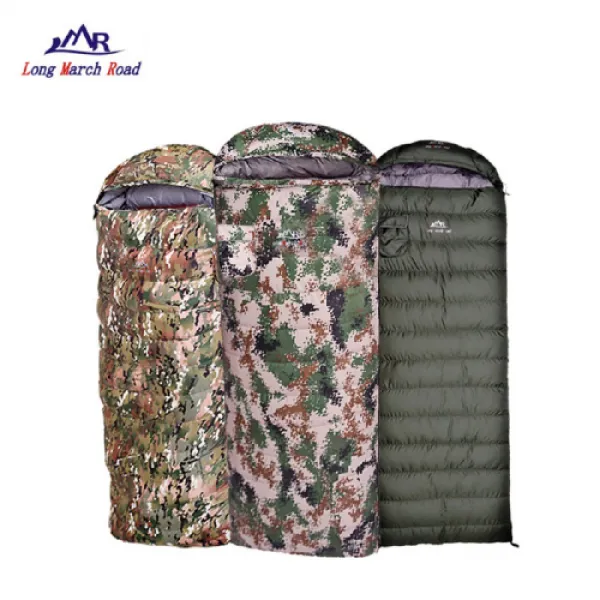 LMR 밀리터리 덕다운 오리털 가성비 겨울 동계용 침낭 캠핑, 600g, Camo sand