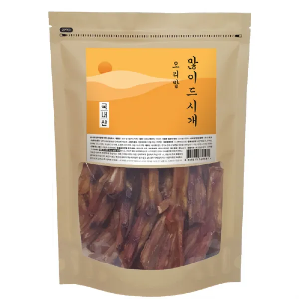 오리발 많이드시개 대용량 국내산 애견 수제간식 400g