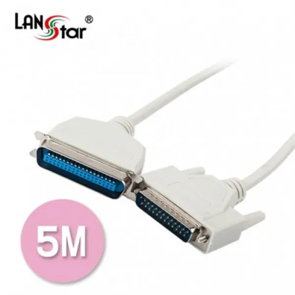 LANstar 프린터 케이블 5m/LS-PRT-25C-5M/25Core/DB25핀-CN36핀/일반적으로 컴퓨터와 프린터 연결시 사용, 단일상품