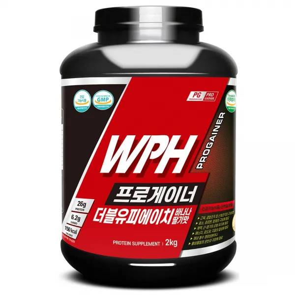[프로게이너] 헬스/단백질 보충제 프로게이너 WPH, 2kg, 바나나딸기맛, 1개