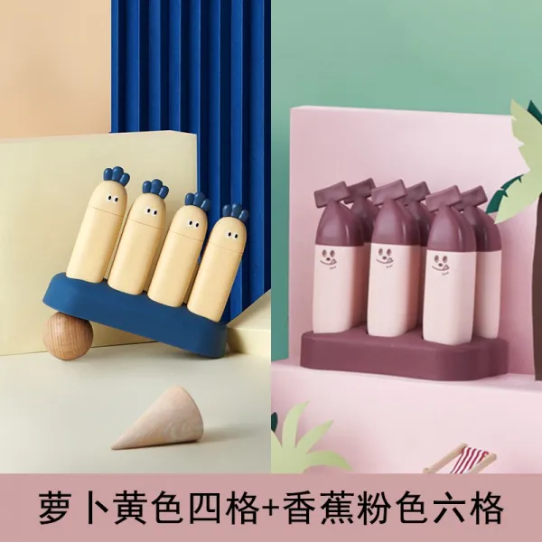 주식회사 주 아이스크림 개 손수 만들다 봉빙 의 가정용 제빙격 얼음 덩어리 상자, 무 4엘로 6핑크