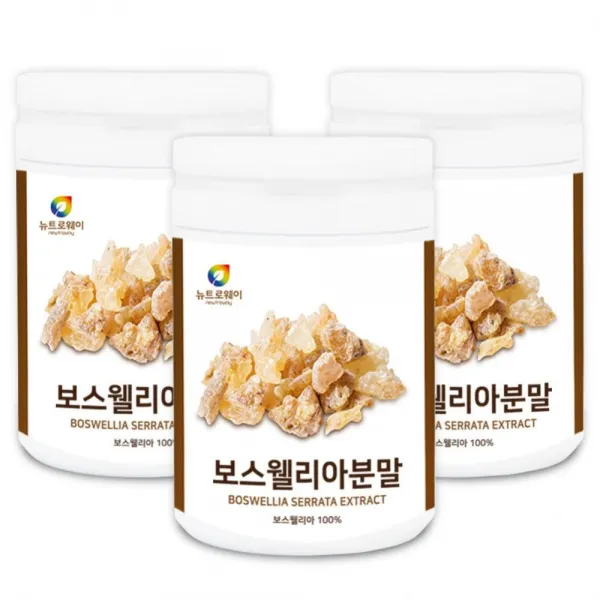 보스웰리아 가루 분말 파우더 덩어리 100% 관절건강 연골보호 뼈건강 무첨가물 신비의 보석 인도산 순수원료 백프로 간편하고 다양하게 섭취, 3통, 200g