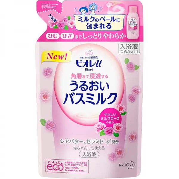비오레 u 각층까지 침투 버스 우유 로즈 리필 480ml, 단일상품