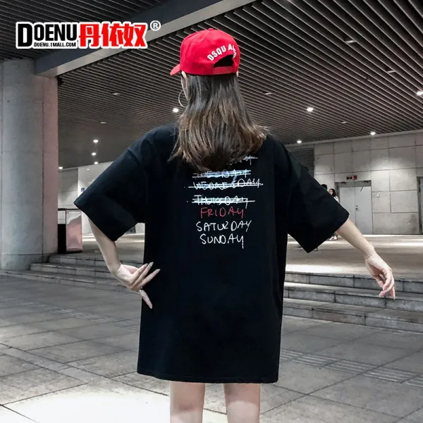 힙합 히히 하 거리춤 여름 새 살집 빅 사이즈 여장 반팔 티셔츠 항풍 트렌드