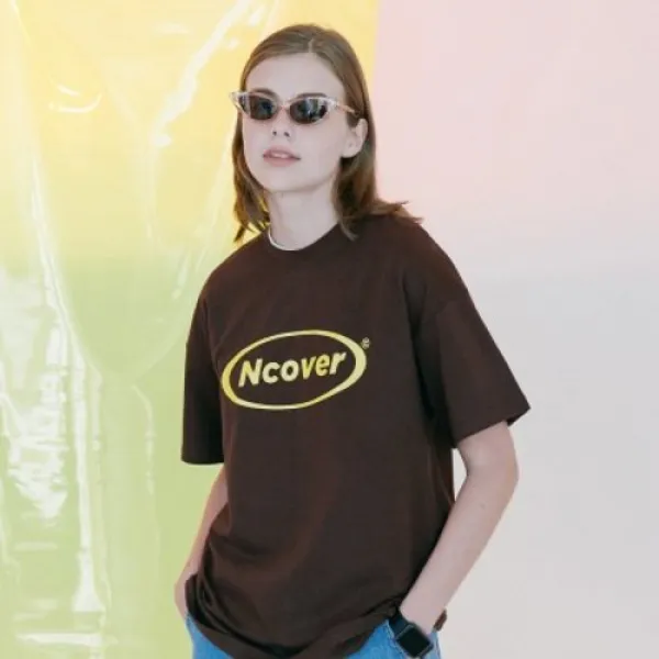 [텐바이텐] [NCOVER] Round logo tshirt-brown