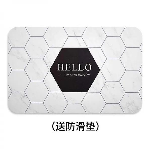레이빈컴퍼니 욕실매트 진흙 땅 화장실 누런색 위생 발판 빅 욕실용실 세수 천연 노르딕 흡수 무늬 큰 도리 마블매트 방지, 꽃무늬를 표기함 A타입 비주얼 하이