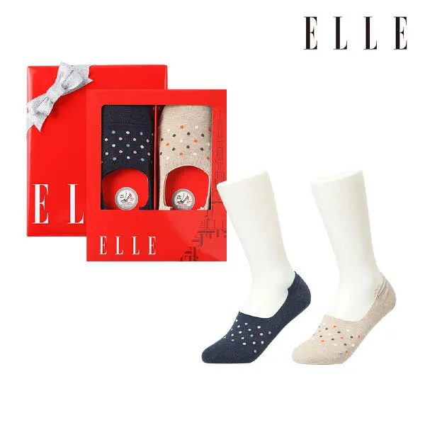 [현대백화점]ELLE양말 숙녀 도트 덧신 2족 선물세트 EE12659_2