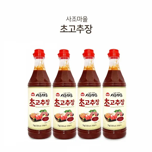 [제이몰] 인심좋고 장맛좋은 해표 사조마을 초고추장 1kg, 4개