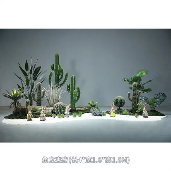 - 선인장 장식 모형 타 사진용 북유럽 아날로그 선인주 경관 조경 실내 대형 망적록식 쇼윈도 세트, 06 초연히 독립하다.