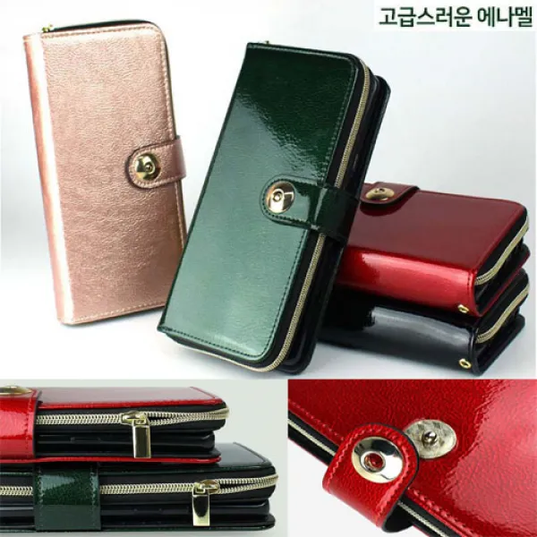 간편하다 엘지G8 전용 (LM-G820N) 고급스런 애나멜 지퍼잠금형 지갑LALA 휴대폰 케이스