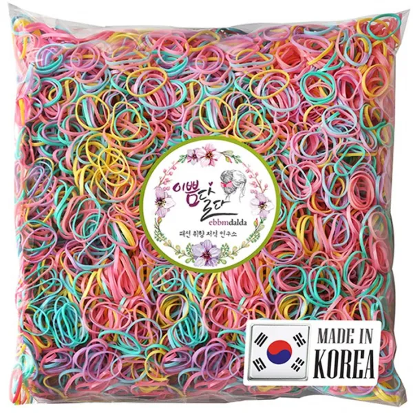 이쁨달다 이쁨봉봉밴드 대용량머리끈 100g 유아동 칼라헤어링