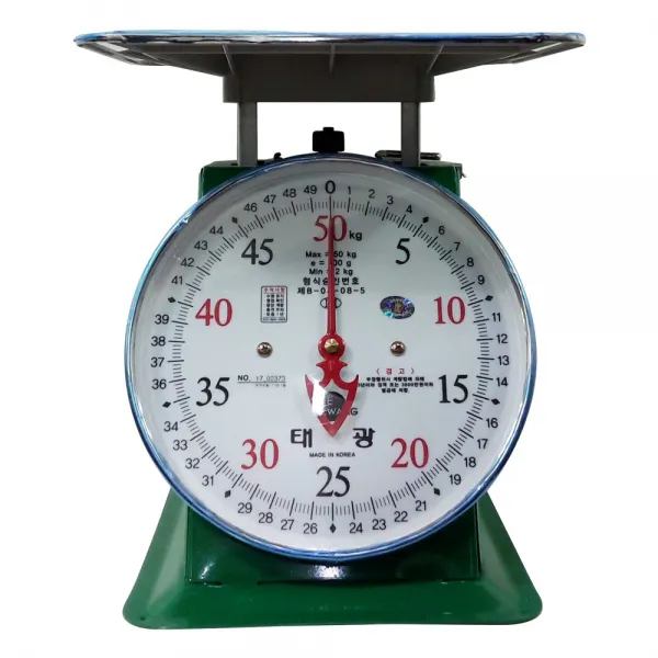태광 지시 저울 최대 50kg 중량확인필수 국내생산 바늘 시장 식당 업소 상업용 단일 태광 지시 50kg