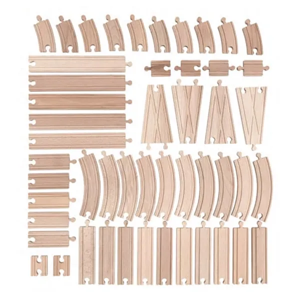 이케아 Lillabo 릴라보 기차레일 50pcs 장난감기차 나무블럭 레일 903.200.78