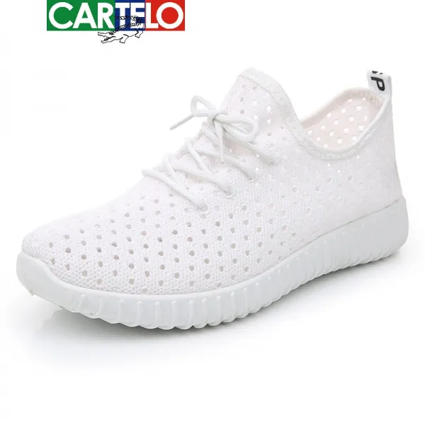 캐 티 로 악어 (CARTELO) 여성 여름 용 메 신 저 플랫폼 힐 플랫폼 캐 주 얼 화 이 트 닝 화 이 트 웨 지 망 면 스타일 리 시한 엄마 슈 즈 화이트 37