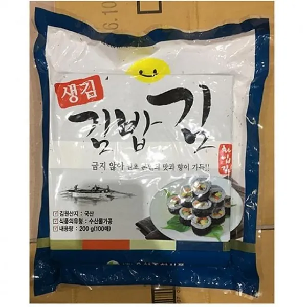 주식회사크레피 유창 김밥용김 화입 김밥김 100매 200g 4EA 생김, 1, 해당상품