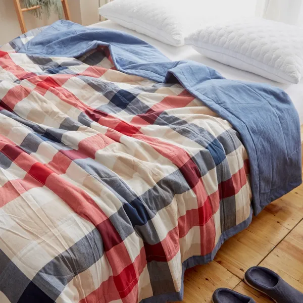 풀패딩 100 안팎 코튼 꽃 쿨링 에어컨 더블 싱글 자 물세탁 가능 채색 격자