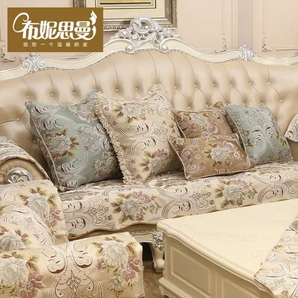 방석솜 소파패드 사계절 패브릭아트 플라워무늬 조합 쇼파 미끄럼방지 좌석시트 제작, C07-55*60장식용술을매달은 손받이커버