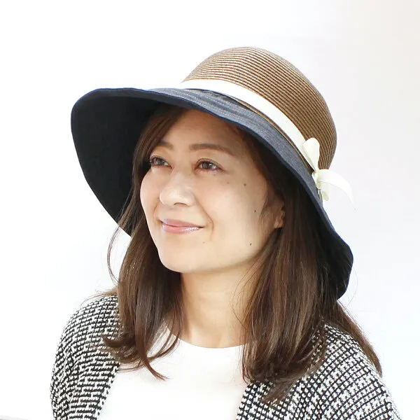 베 이 시 퀸 스 는 접어 서 옮 기 고 자외선 을 가 리 는 모자 Combi Sun Hat Web 는 내일 몸 을 가볍게 맞 추 며 이질 적 인 소재 로 변신 한 더 블 에이 내 비밀 을 한정한다!여성 날개 더 블 컬러 자외선 차단 제 구입 Garubiver Up