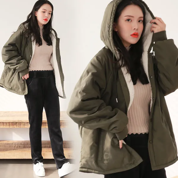 서빈 양털 안감 후드 코치 자켓 Sbjj 192614_b 3종1택