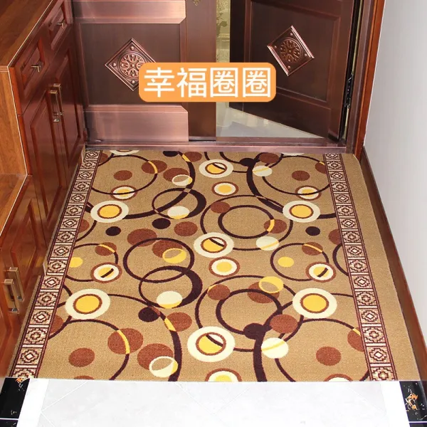 카페트 현관 매트 도어매트 문입구 재단가능함 가정용 물흡수 신발깔창 거실 화장실 미끄럼방지매트, C08-하늘의 교만함-행복 동그라미
