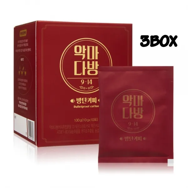 애플트리김약사네_ 악마다방 방탄커피 MCT오일 기버터 문가비커피 버터커피 저탄고지 간헐적단식 키토제닉 엠씨티오일 방탄 케톤 커피 스틱, 3박스, 100g