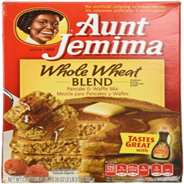 Aunt Jemima Whole Wheat Blend Pancake Waffle Mix 35 Oz 1 box 제미 마 이모 통밀 블렌드 팬케이크 와플 믹스 992.2g 1
