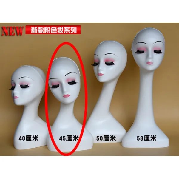 매장 미용실 미용 두상 마네킹 여자 머리 모자 얼굴 눈썹 마네킹 1개 속눈썹 파우더 메이크업 45cm