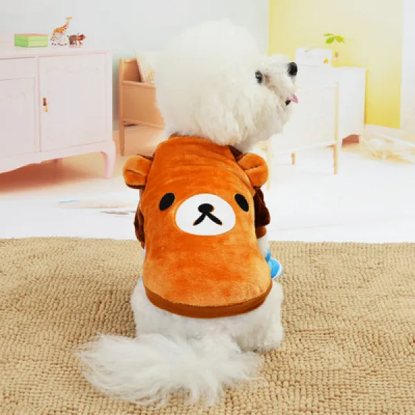 강아지 솜옷 큐트 고양이 테디 가을옷 겨울 보온옷 어린이를 복습하다 개 포메라니안 애완동물 펫 소형 1865567452, 갈색 라쿤