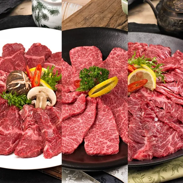 미국산 소고기 특수부위 5종 안창살+갈비살+토시살+치마살+살치살 각 200g 총 1kg + 핑크소금3개