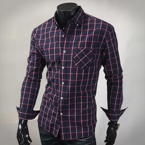 빅사이즈 2XL 3XL 4XL 캐주얼 체크 셔츠 남방 NDF957S