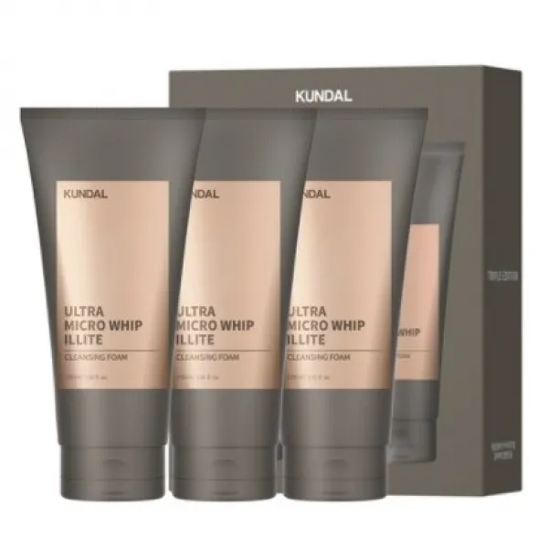 쿤달 울트라 마이크로휩 일라이트 폼클렌징, 175ml, 3개