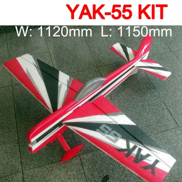 RC비행기 YAK55 1120mm EPP 3D곡예기 키트 익형버전 레드, 도색