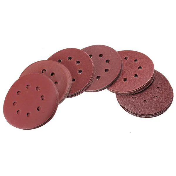 Acofuns 60Pcs 5 인치 8 홀 후크 루프 샌딩 디스크 사포 60/80/120/180/240/320 그릿, 1개