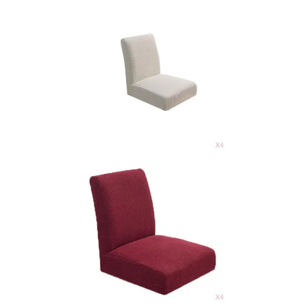 Zeyuan 살롱 막대기 선술집을위한 8pcs 짧은 낮은 뒤 식사 의자 Slipcover 카운터 발판 덮개, 없음