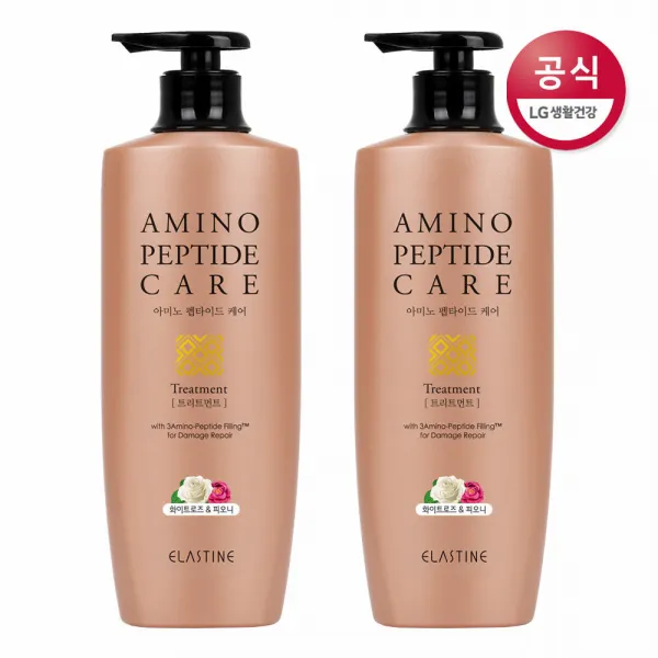 [신세계TV쇼핑]LG생활건강 엘라스틴 아미노펩타이드 화이트 트리트먼트 600ml x2개