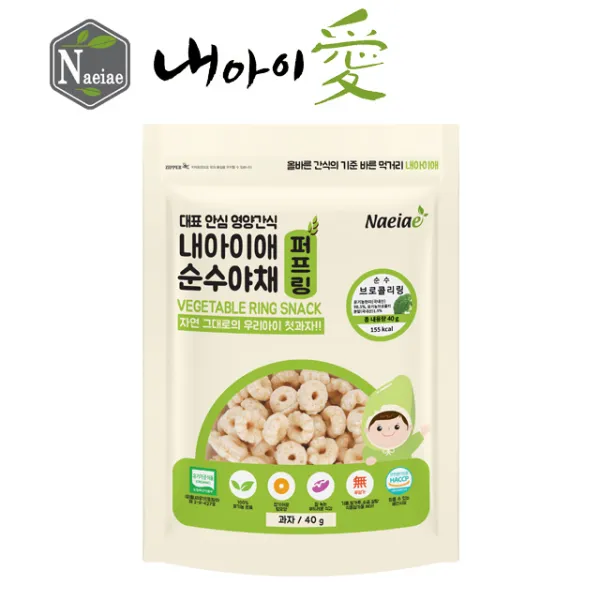 내아이애 유기농 아이과자 쌀과자 떡뻥 모음 특가 할인전(추가증정 이벤트), 1개, 유기농 순수 브로콜리링