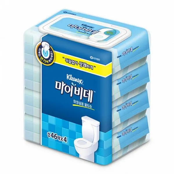 엔젤스베베 크리넥스 마이비데 46매x4 캡형-박스 8개입 비데티슈