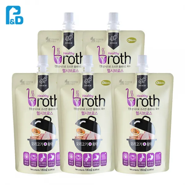 애견 몸보신 오리+황태육수(180ml)x5 수분부족 꿀맛 회복기 퍼피, 1개