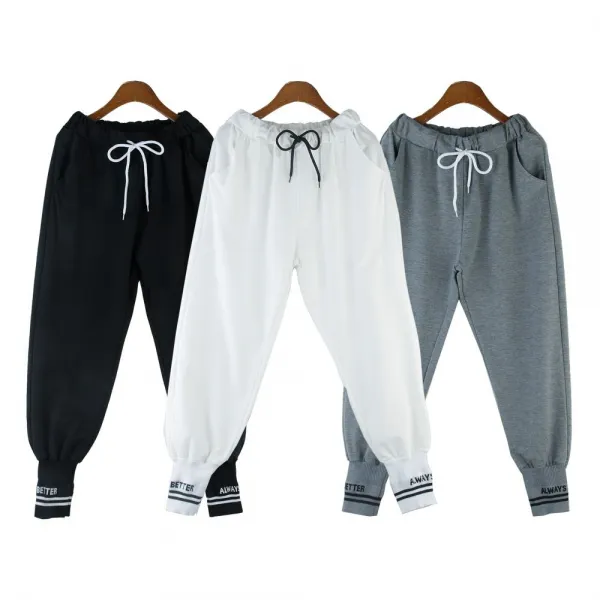 행복쇼핑_ 피더슨 밑단 영문 왕 시보리 트레이닝팬츠 190919 여자운동복 W49dafd