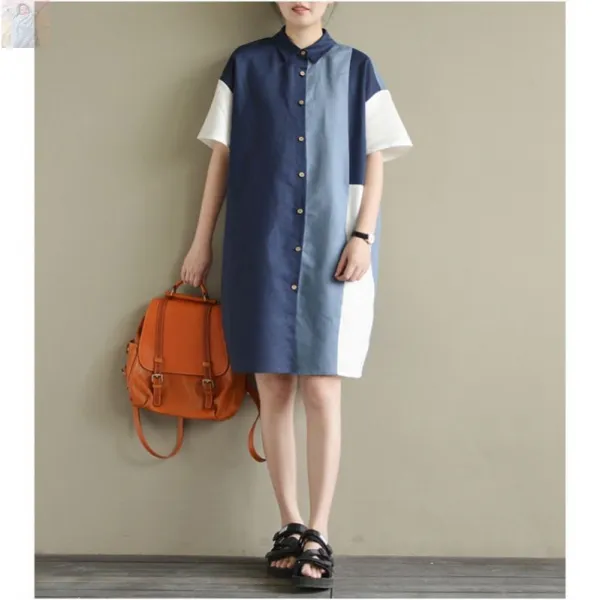 Bear 패치워크 원피스 짜집기 의상 여자 누더기 패션 Gc 000080607